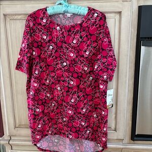 Disney Women's Short Sleeve Top - Pink and Black